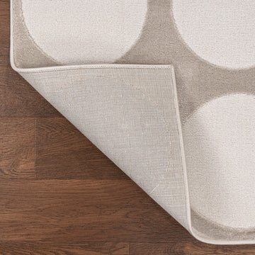 Adrian Modern Geometric Circle Dot High-Low Area Rug